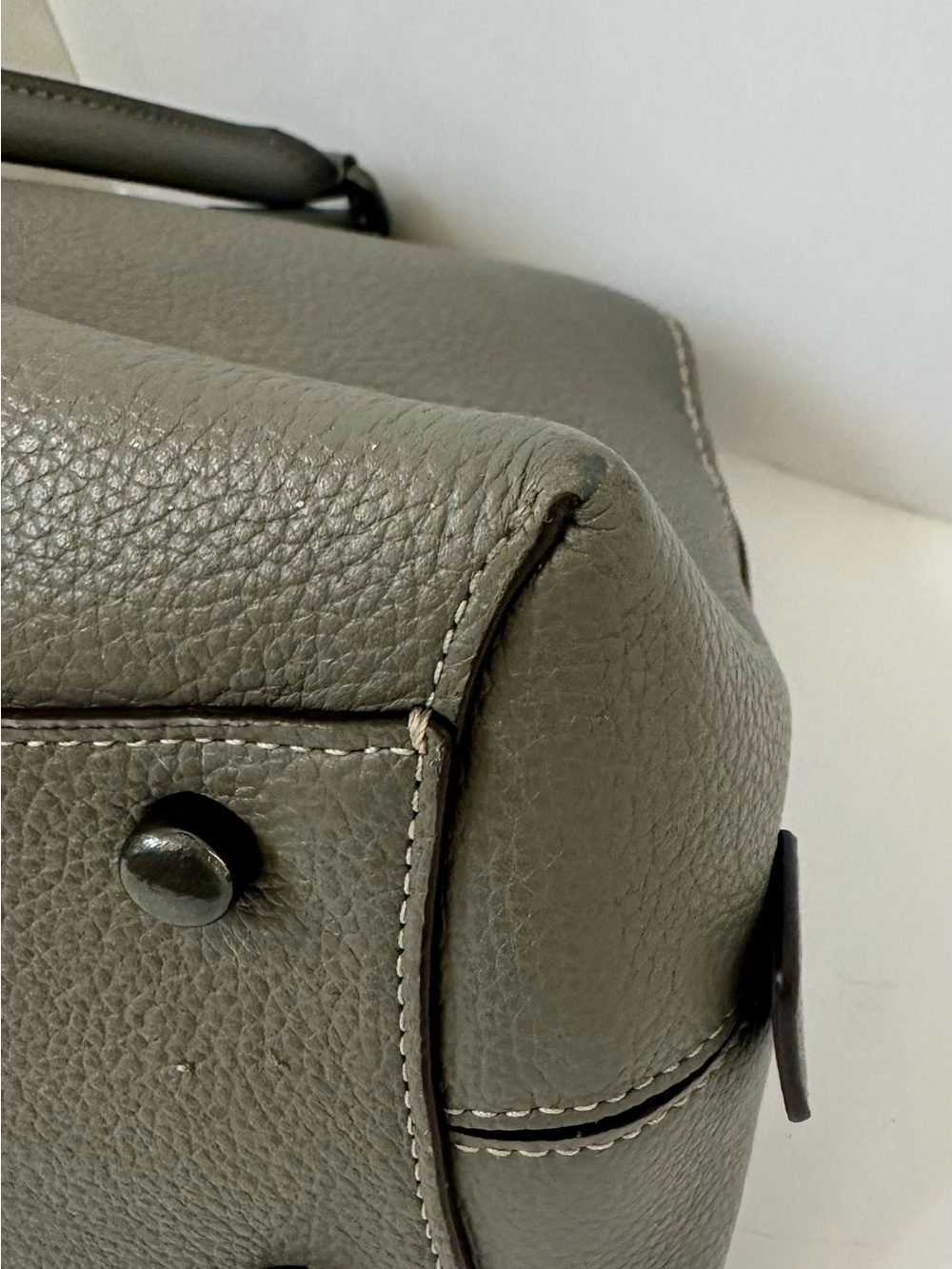 COACH Quinn Satchel Pebble Leather Hand/Shoulder/Crossbody 30951 Heather Gray - Picture 10 of 14